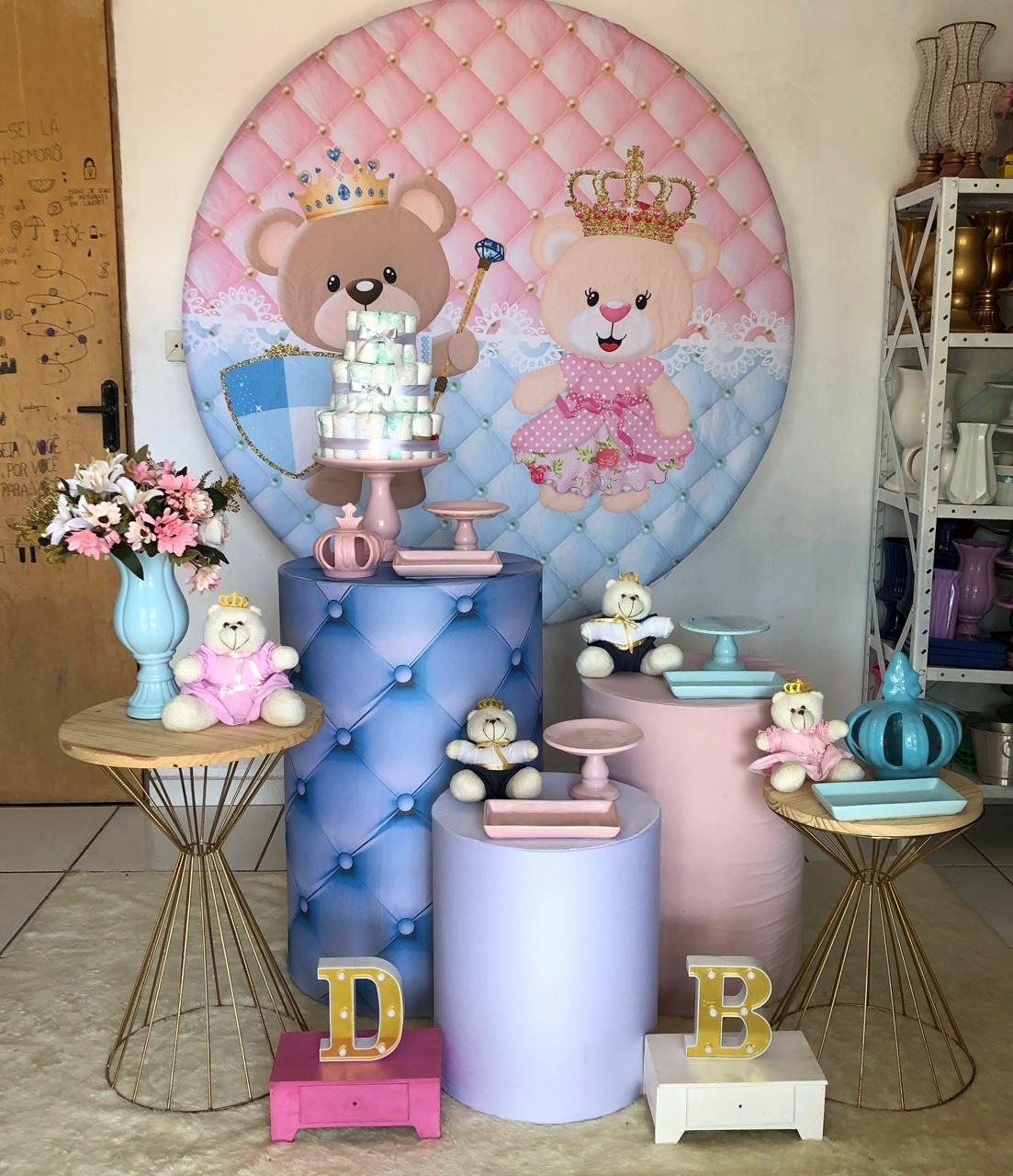 Kit Chá Ursinhos Rosa E Azul 2.0 - Cantinho Da Alegria Festas