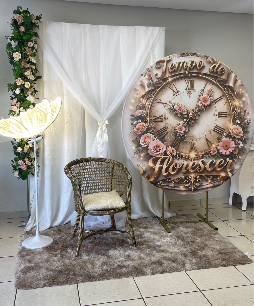 Cenário Tempo de Florescer - Cantinho Da Alegria Festas