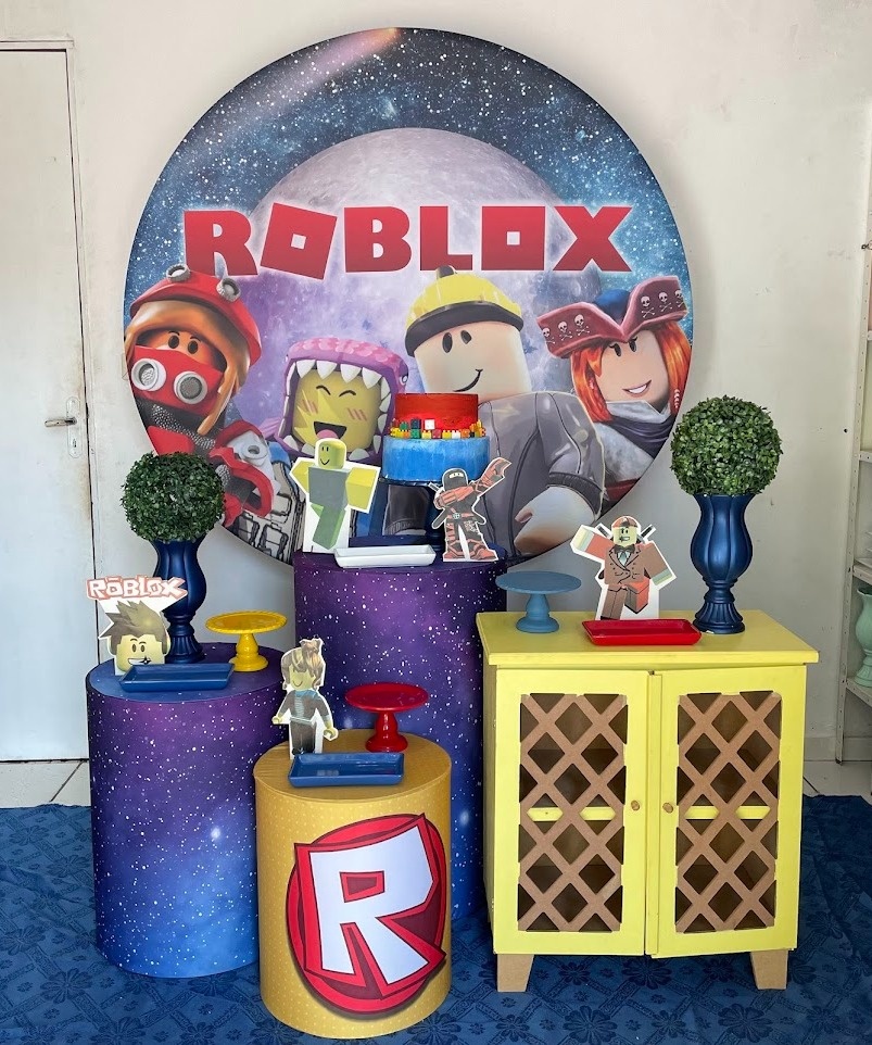 Kit Roblox 2.0 Com Balões de Brinde - Cantinho Da Alegria Festas