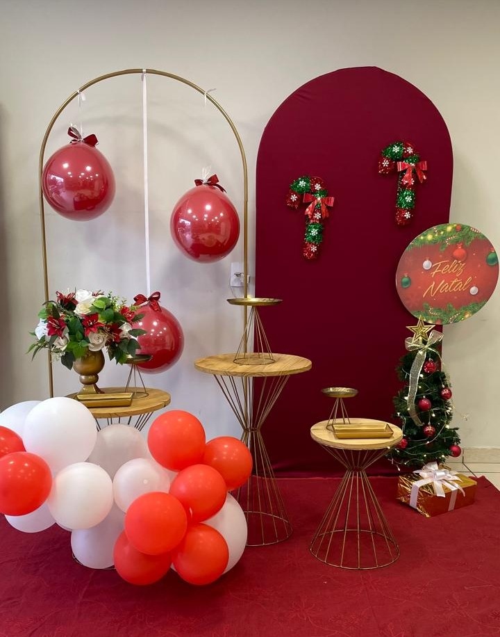 Kit Natal Bubble Vermelho - Cantinho Da Alegria Festas