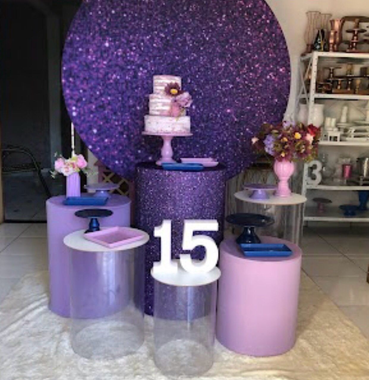 Kit Glitter Roxo 2.0 Com Balões de Brinde - Cantinho Da Alegria Festas