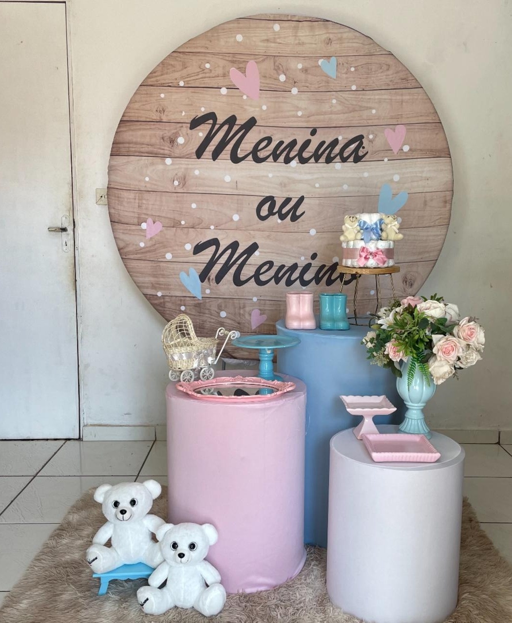 Kit Chá Revelação Menino Ou Menina  - Cantinho Da Alegria Festas