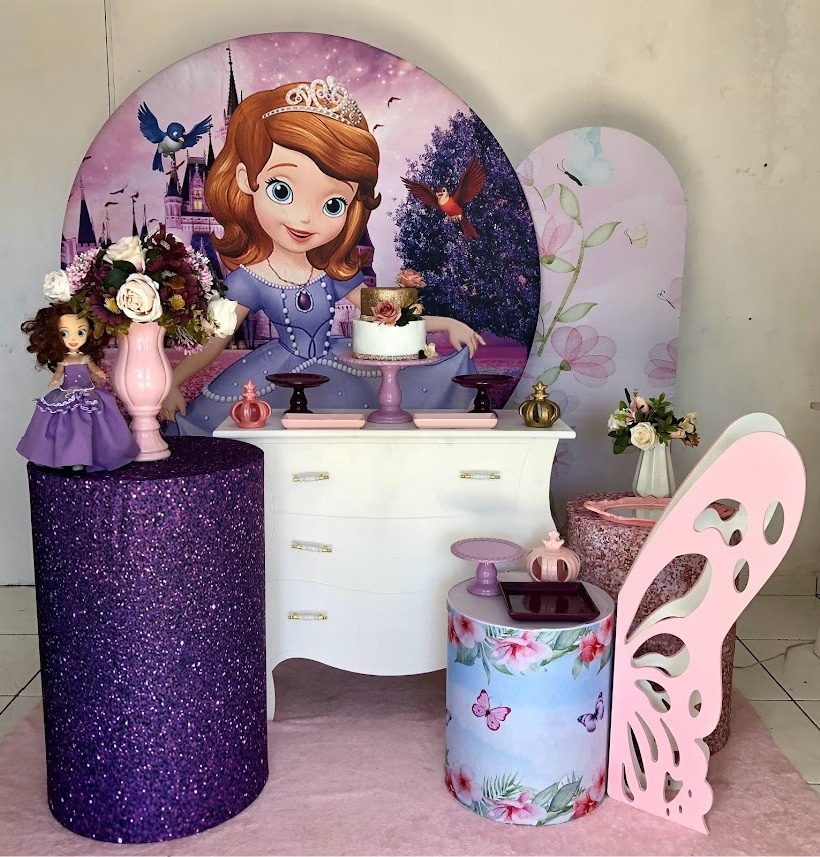 Composição Princesa Sofia Com Balões de Brinde - Cantinho Da Alegria Festas
