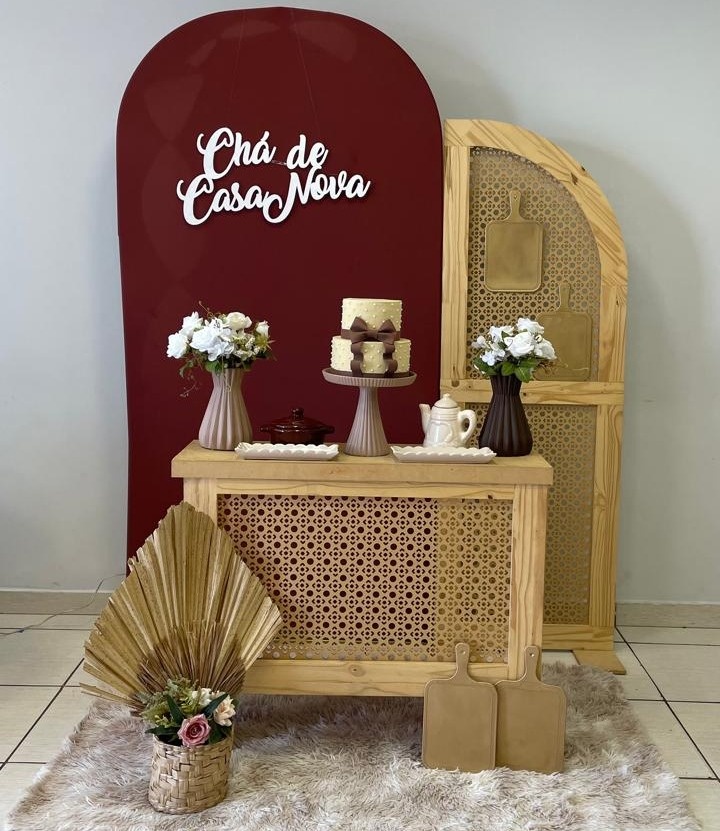 Chá de Casa Nova Marrom - Cantinho Da Alegria Festas