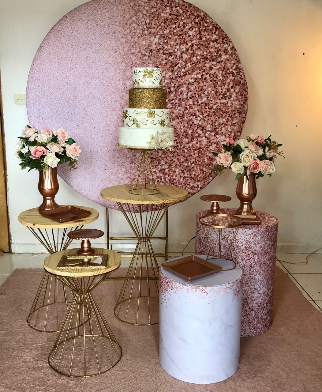 Kit Glitter Rosê  2.0 Com Balões de Brinde - Cantinho Da Alegria Festas