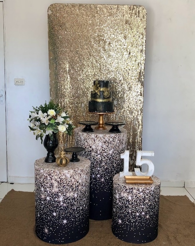 Kit Dourado E Preto 2 - Cantinho Da Alegria Festas