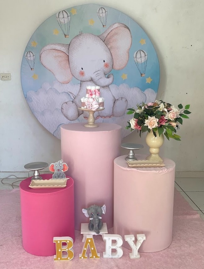 Kit Chá Elefantinho Rosa - Cantinho Da Alegria Festas