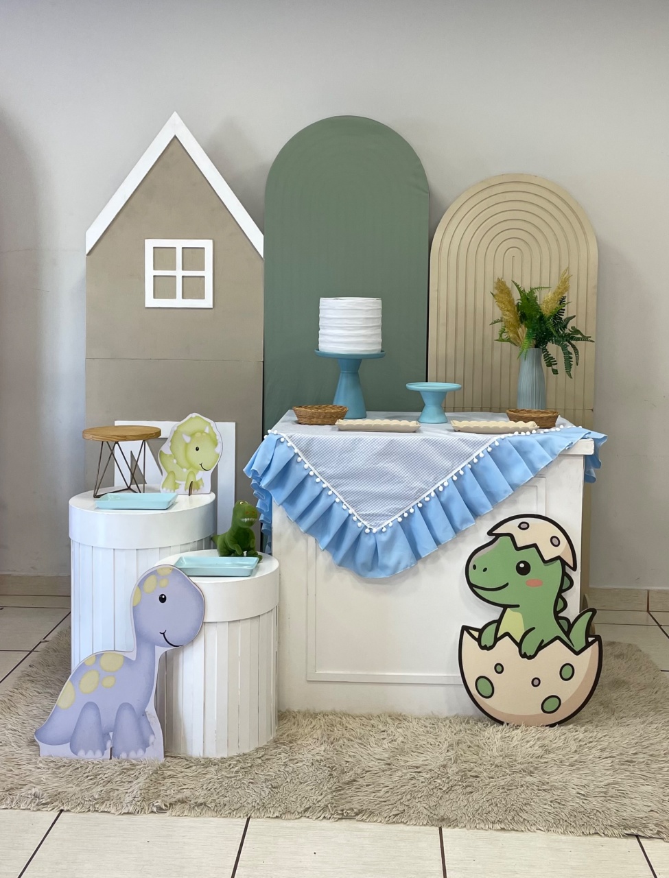 Kit Dino Baby Azul - Cantinho Da Alegria Festas