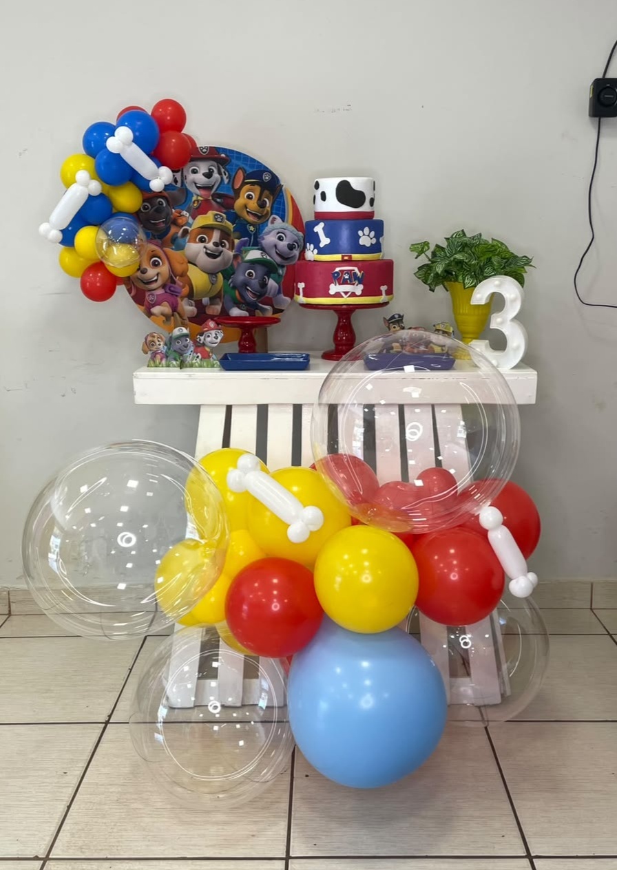 Mini Kit Patrulha Canina Com Balões - Cantinho Da Alegria Festas