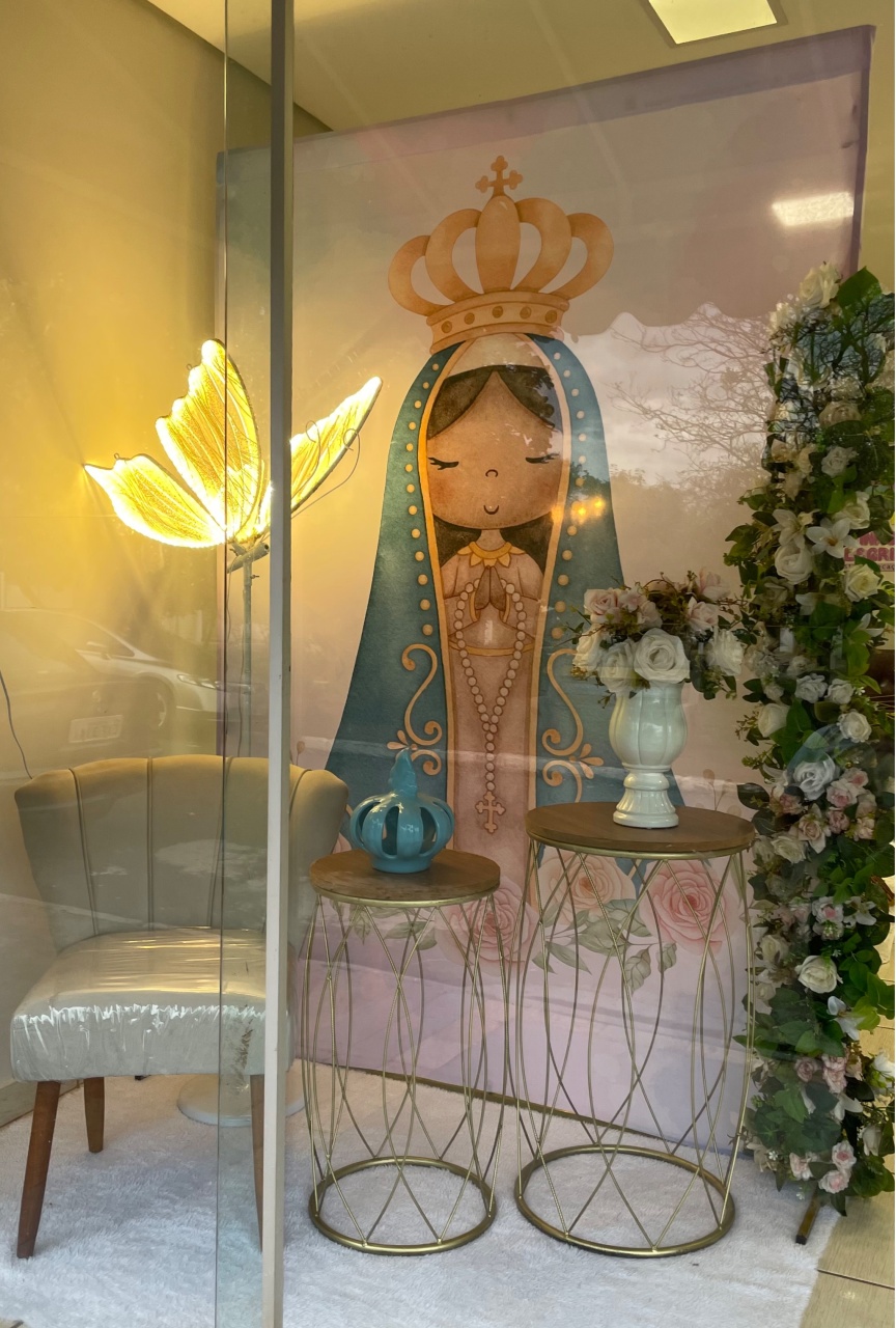 Cenário Nossa Senhora Aparecida Aquarela - Cantinho Da Alegria Festas
