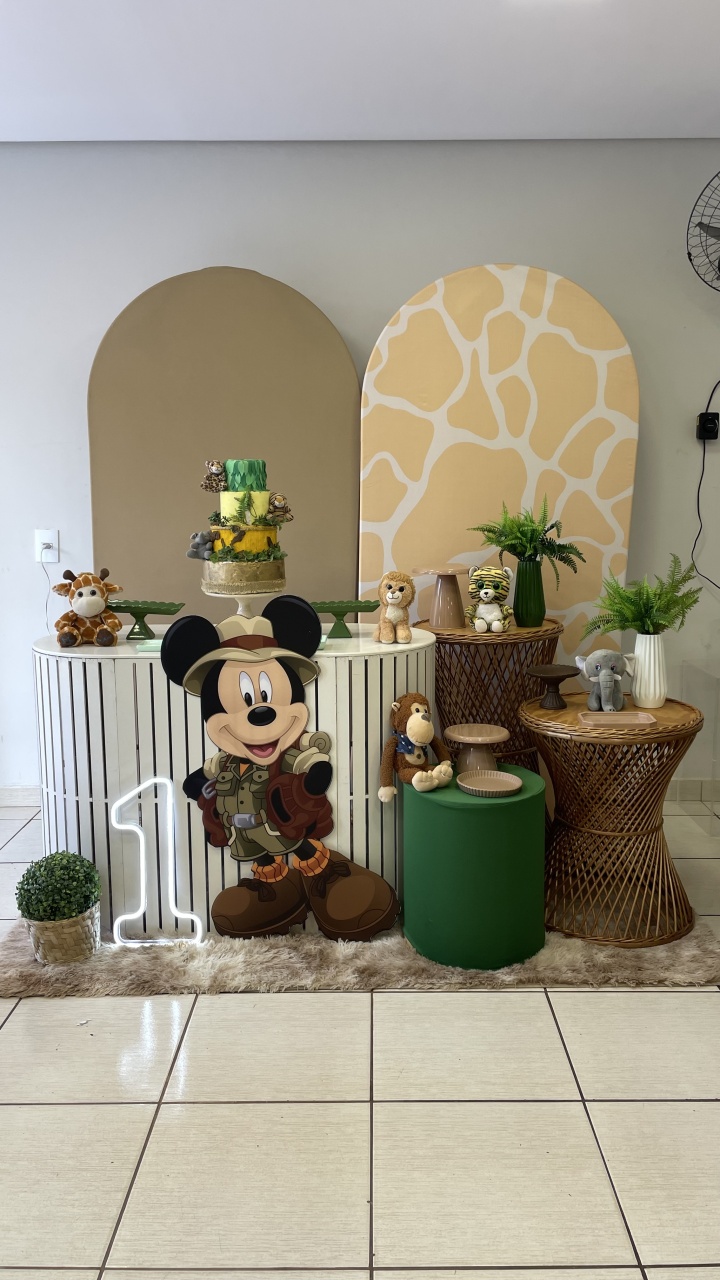 Composição Safari Do Mickey  - Cantinho Da Alegria Festas