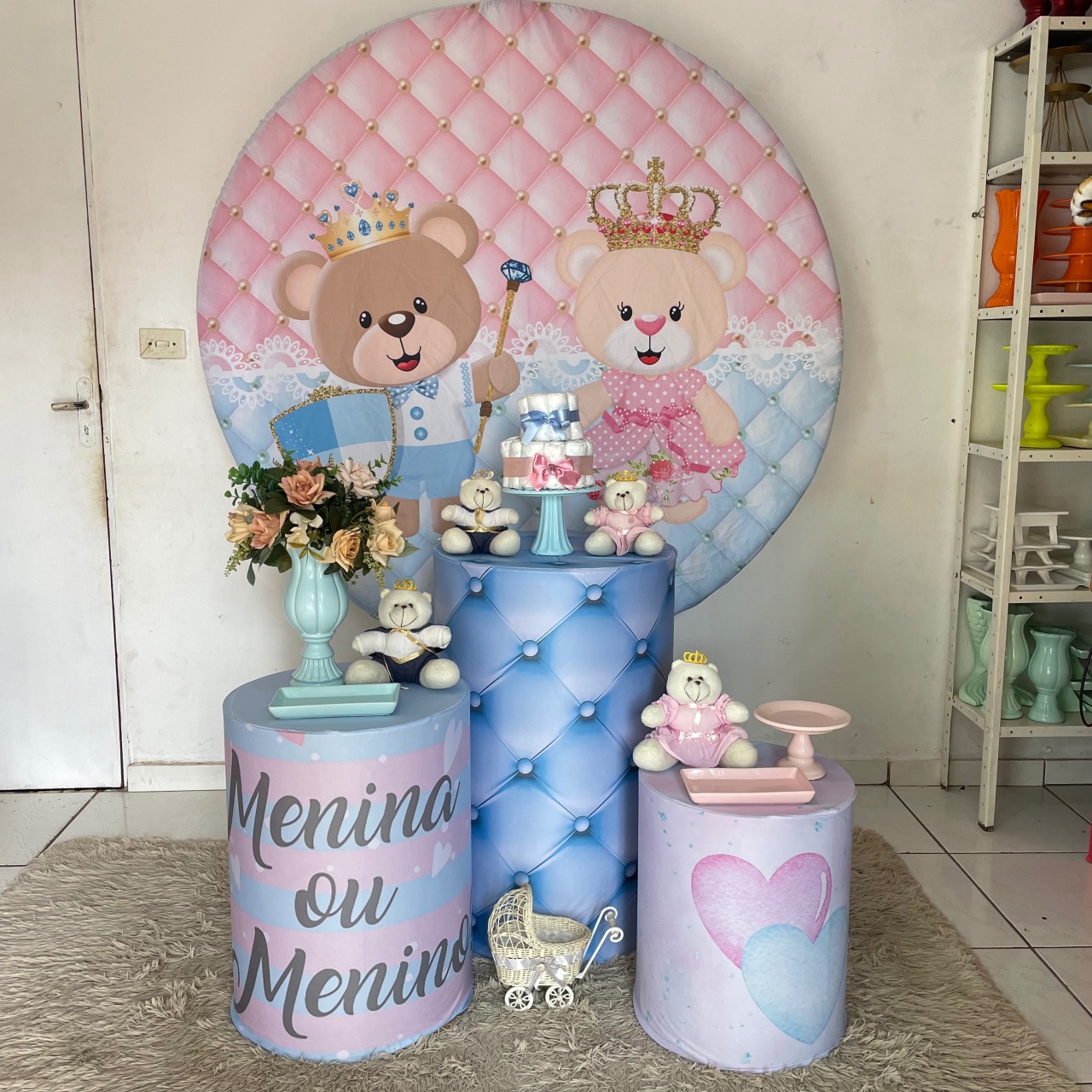 Kit Chá Ursinhos Rosa E Azul 2 - Cantinho Da Alegria Festas