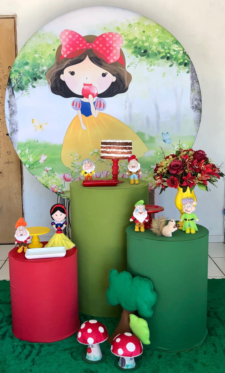Kit Branca de Neve Aquarela - Cantinho Da Alegria Festas