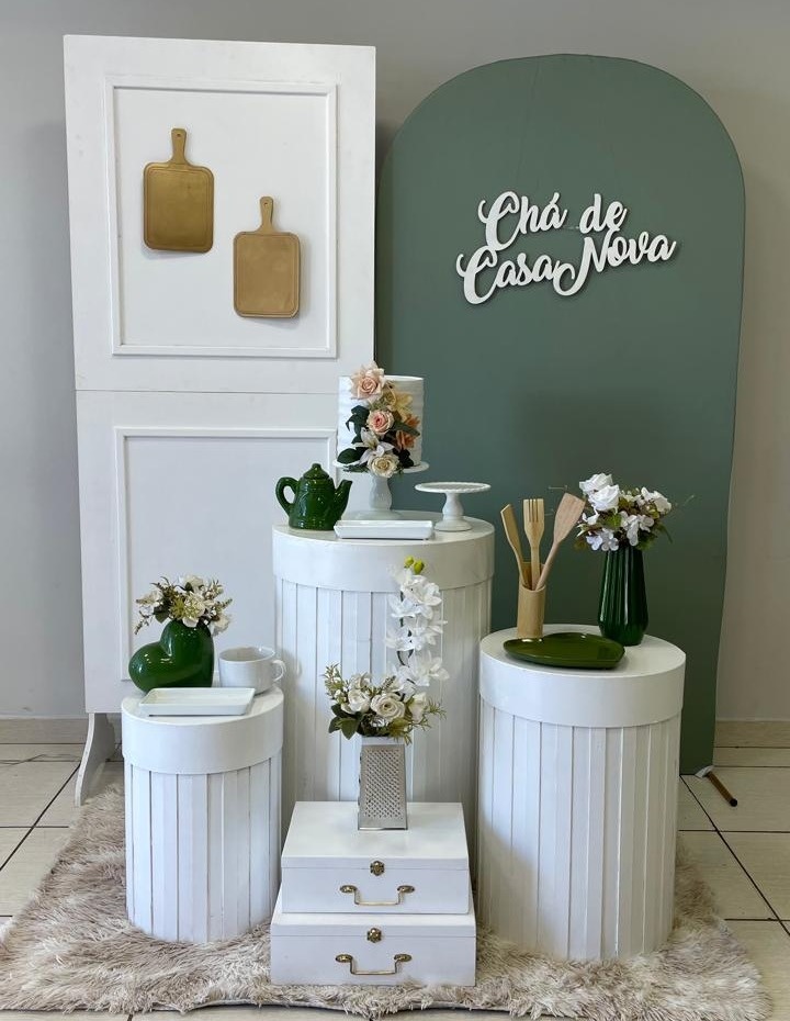 Chá de Casa Nova Verde Olívia - Cantinho Da Alegria Festas