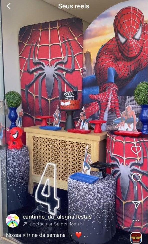 Composição Homem Aranha Com Balões de Brinde  - Cantinho Da Alegria Festas