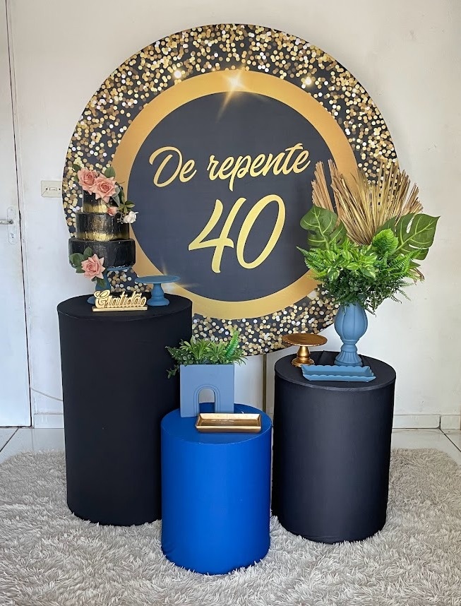 Kit de Repente 40 Azul - Cantinho Da Alegria Festas