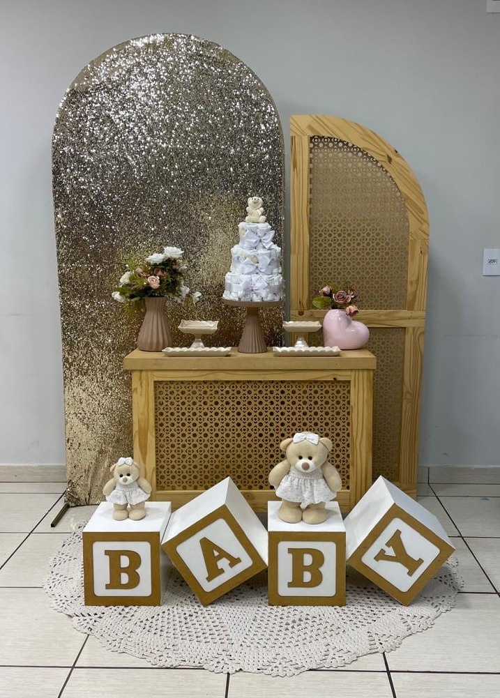 Kit Chá Dourado  - Cantinho Da Alegria Festas