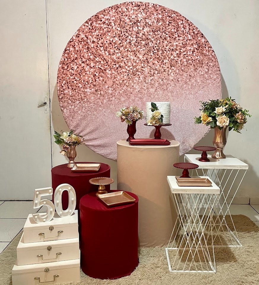 Kit Glitter Rosê 2.0 Com Balões de Brinde - Cantinho Da Alegria Festas