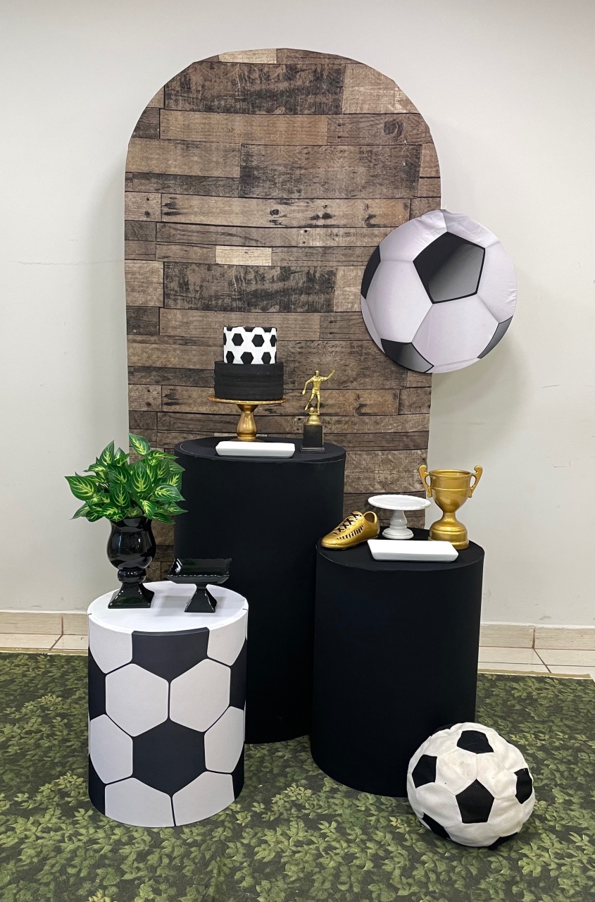 Kit Futebol Preto  - Cantinho Da Alegria Festas