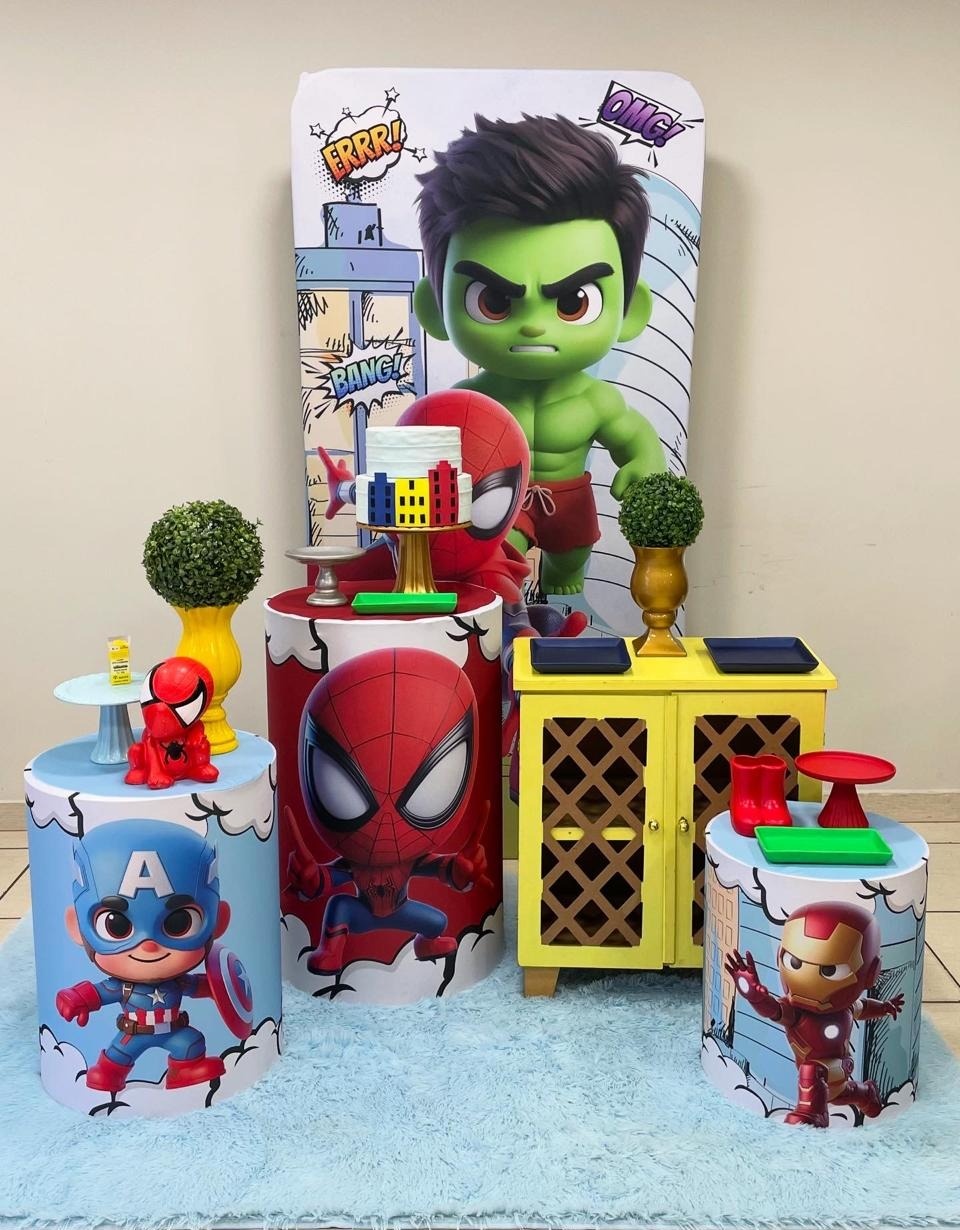 Kit Heróis Baby 2.0 Com Balões de Brinde - Cantinho Da Alegria Festas