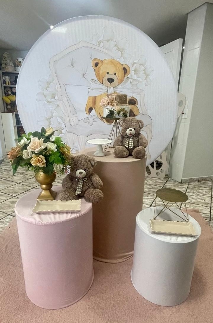 Kit Urso Rosa  - Cantinho Da Alegria Festas