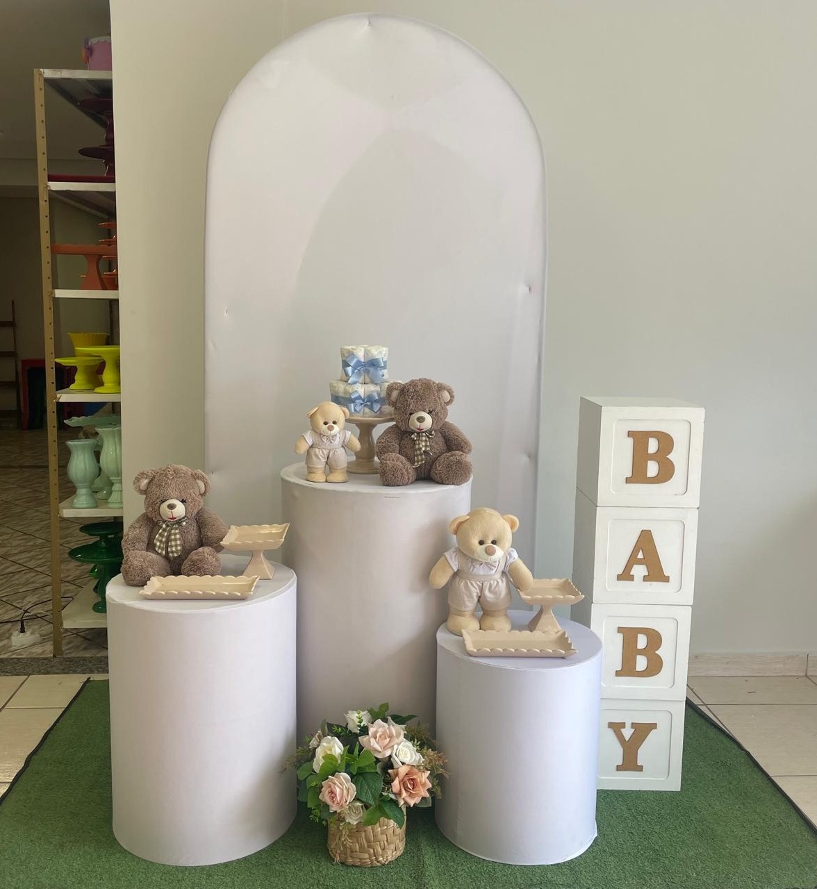 Kit Chá de Bebê Branco - Cantinho Da Alegria Festas