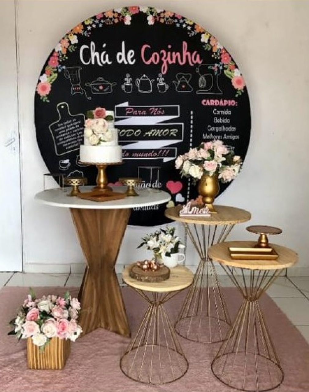 Kit 2.0 Chá de Cozinha Com Balões de Brinde  - Cantinho Da Alegria Festas