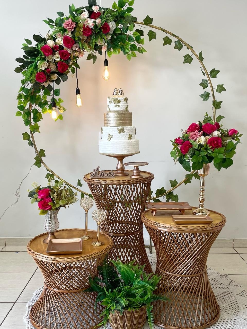 Kit Vime Fúcsia - Cantinho Da Alegria Festas