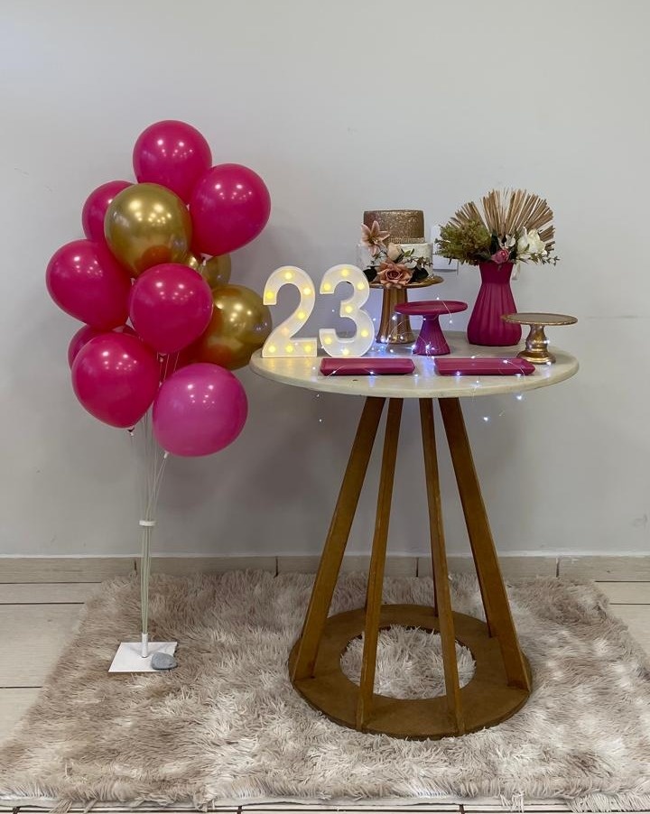 Mini Kit Pink E Dourado 2 - Cantinho Da Alegria Festas