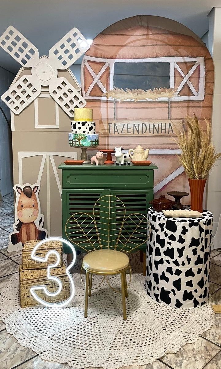Kit Fazendinha Moinho  - Cantinho Da Alegria Festas
