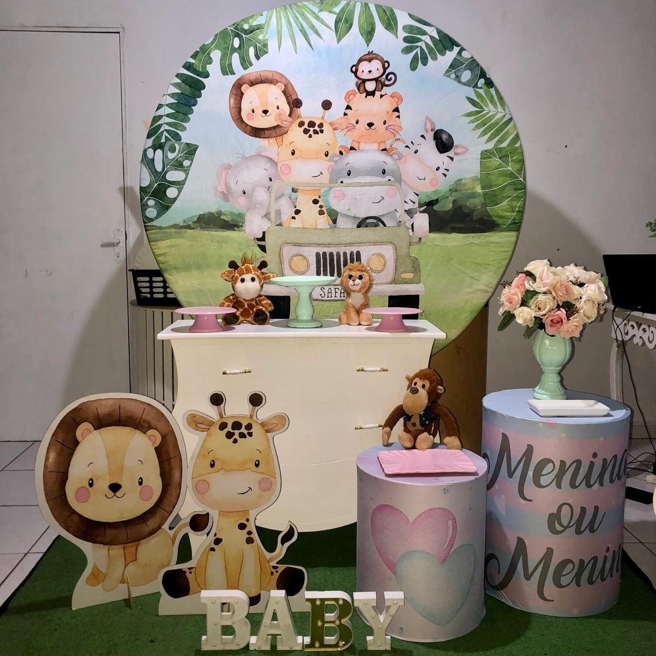 Kit Safari Chá Revelação 2 - Cantinho Da Alegria Festas
