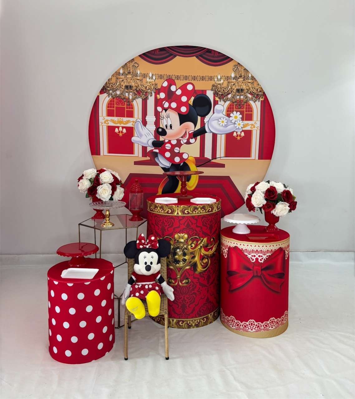 Kit Prata - Minie Vermelha - DLUARTS DECORAÇÕES E EVENTOS
