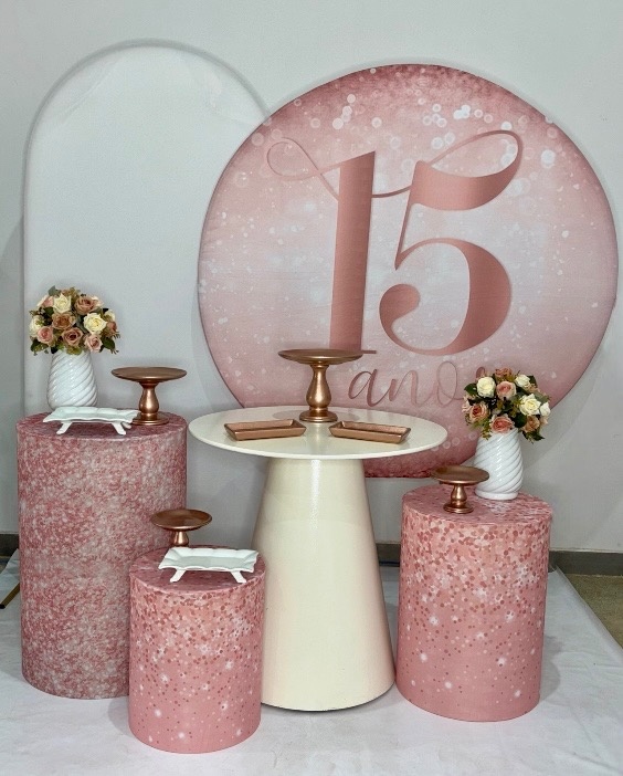 Kit Ouro -  15 Anos Rosé - DLUARTS DECORAÇÕES E EVENTOS