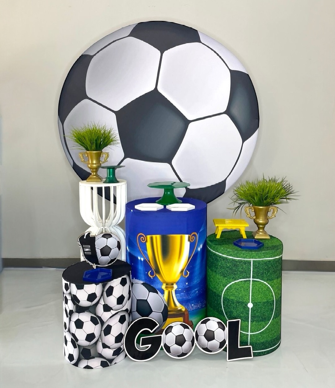 Kit Prata - Futebol Bola - DLUARTS DECORAÇÕES E EVENTOS