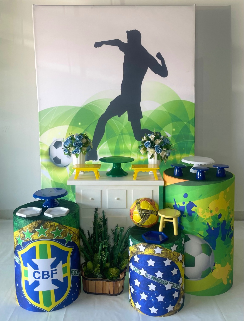 Kit Prata  2 - Futebol Brasil - DLUARTS DECORAÇÕES E EVENTOS
