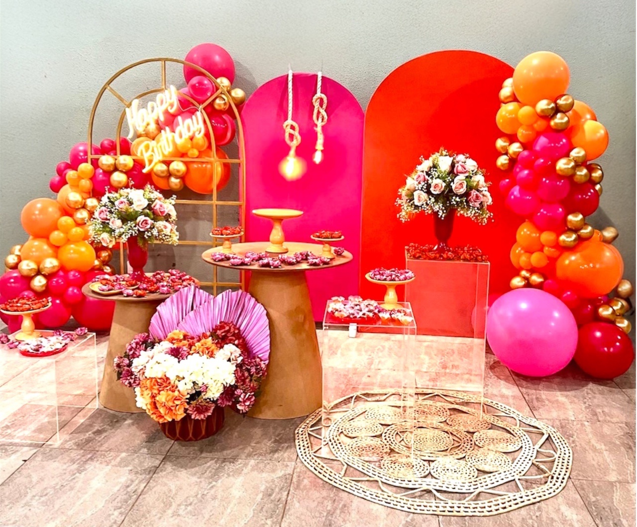 Kit Composição - Rose E Laranja - DLUARTS DECORAÇÕES E EVENTOS