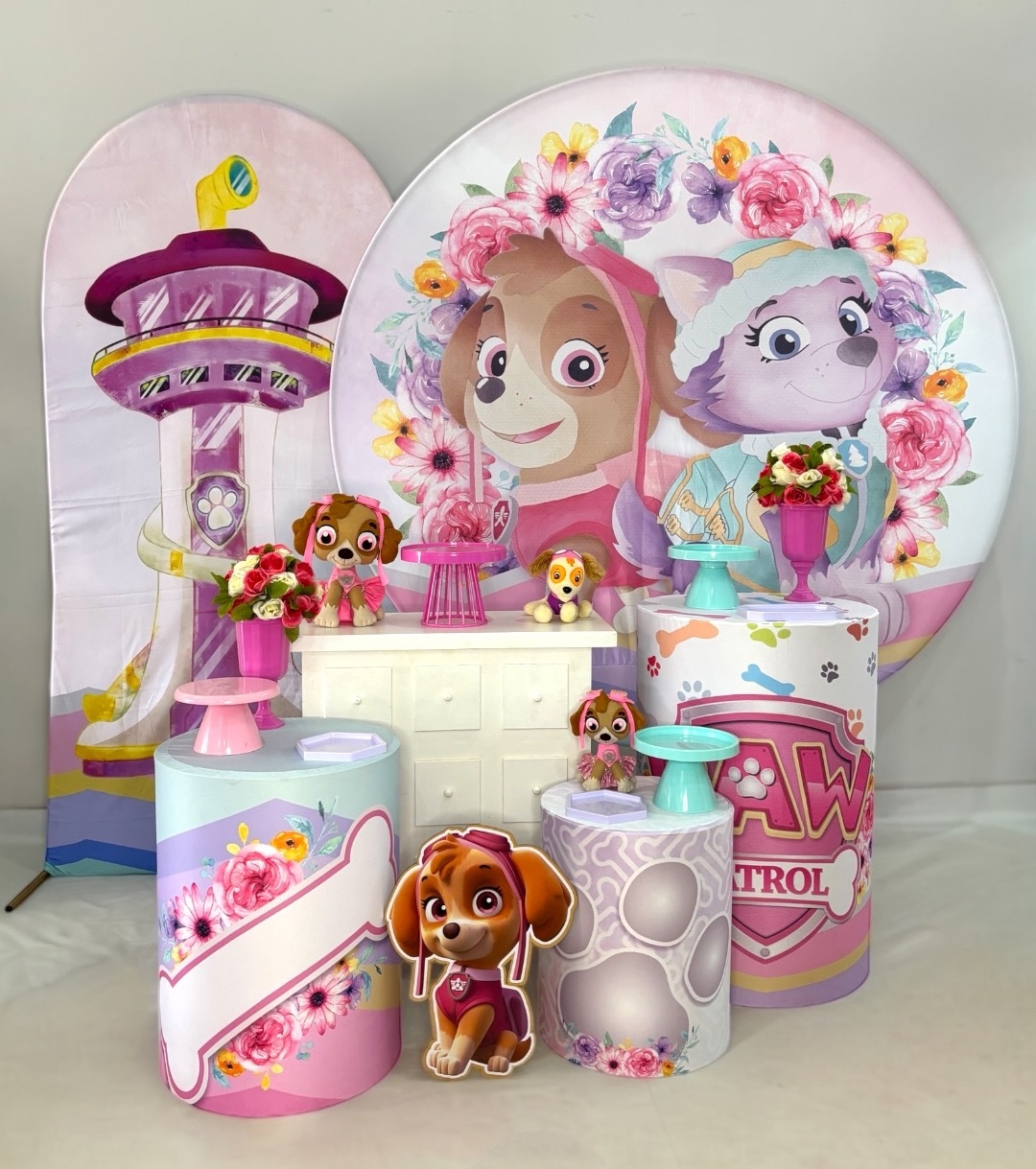 Kit Ouro - Patrulha Canina Rosa - DLUARTS DECORAÇÕES E EVENTOS