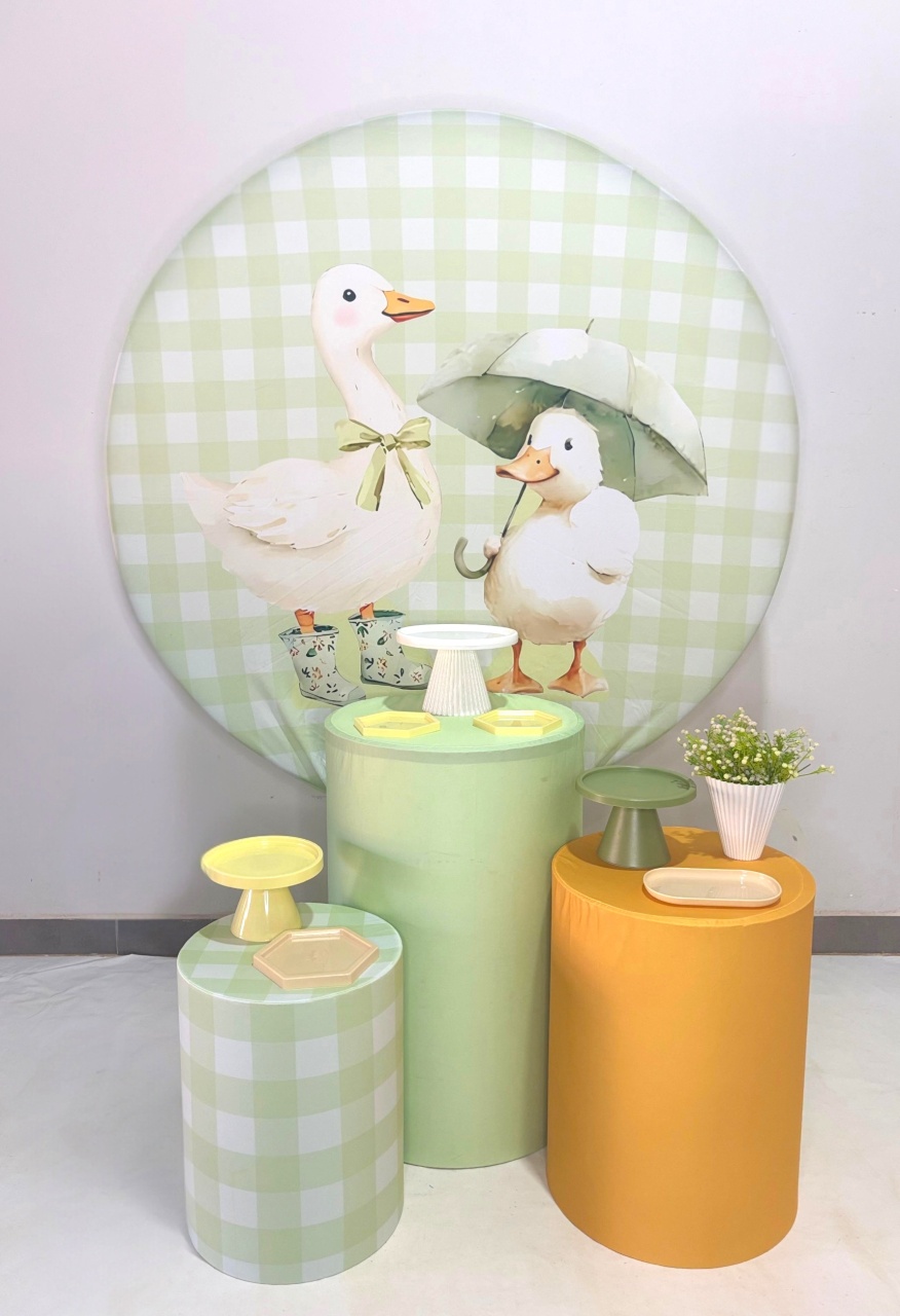 Kit Bronze - Patinho Verde Xadrez - DLUARTS DECORAÇÕES E EVENTOS