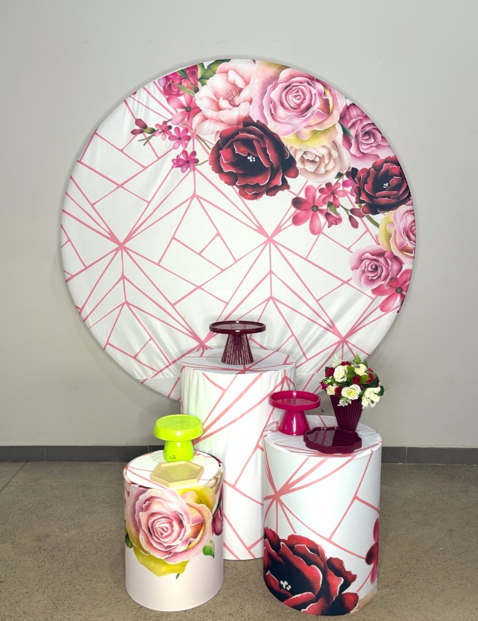 Kit Bronze - Floral Rosas E Vermelho   - DLUARTS DECORAÇÕES E EVENTOS
