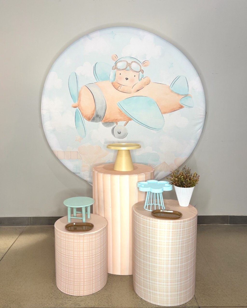 Kit Bronze - Ursinho Aviador - DLUARTS DECORAÇÕES E EVENTOS