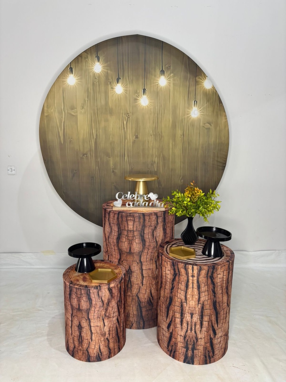 Kit Bronze - Rústico Com Lâmpadas - DLUARTS DECORAÇÕES E EVENTOS