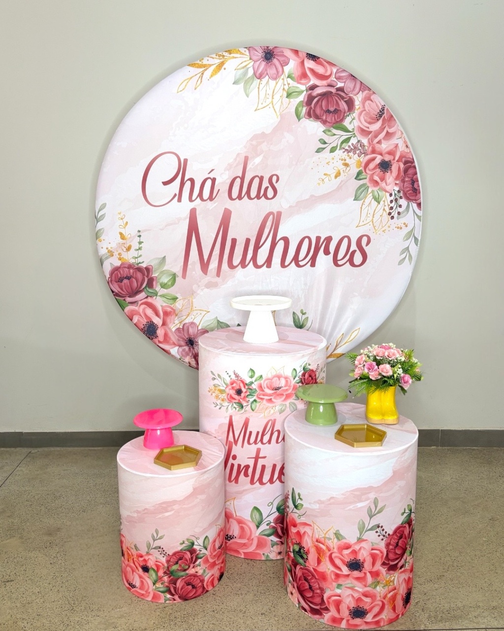Kit Bronze - Chá de Mulheres Rosa - DLUARTS DECORAÇÕES E EVENTOS
