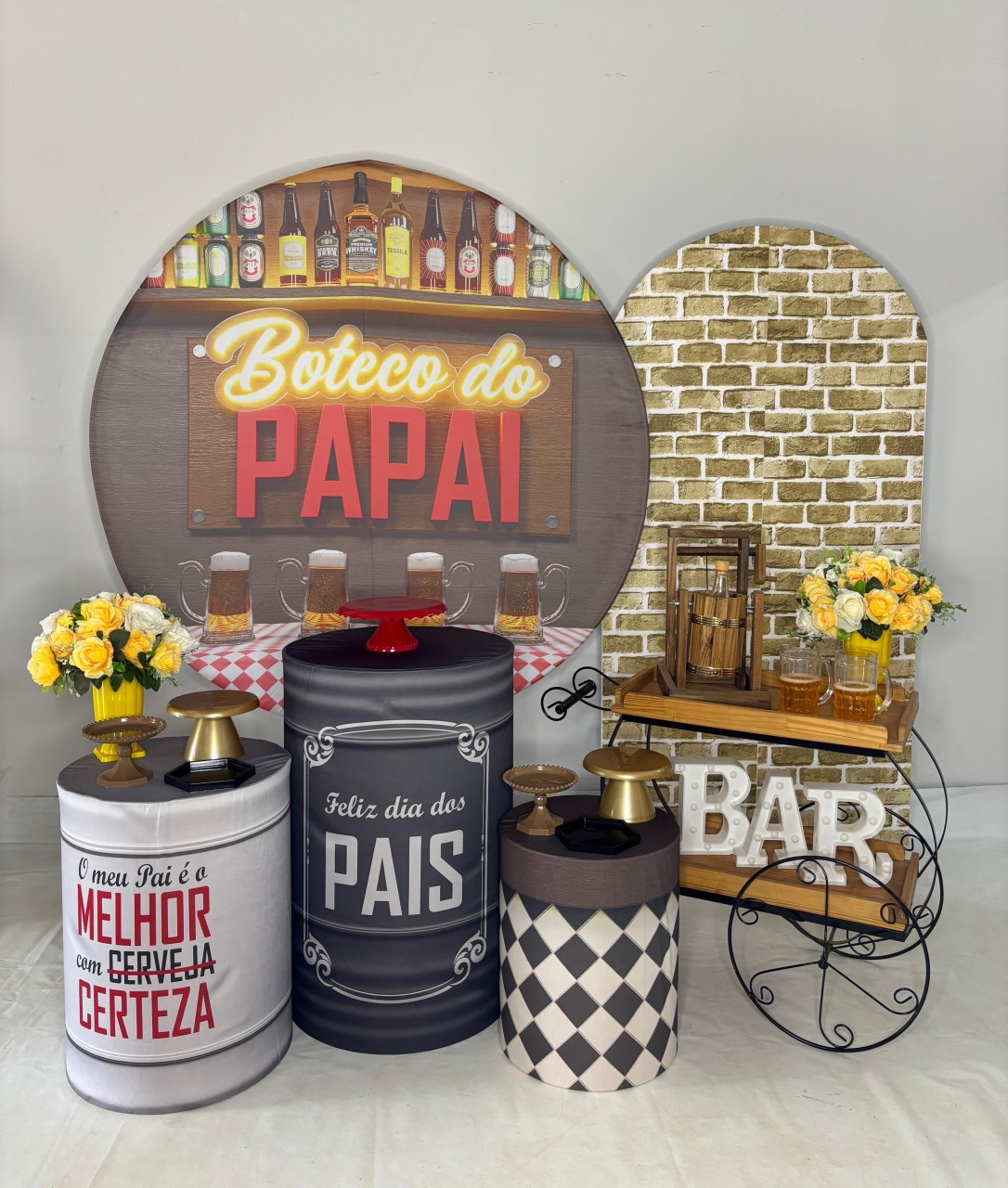 Kit  Ouro - Boteco Do Papai - DLUARTS DECORAÇÕES E EVENTOS