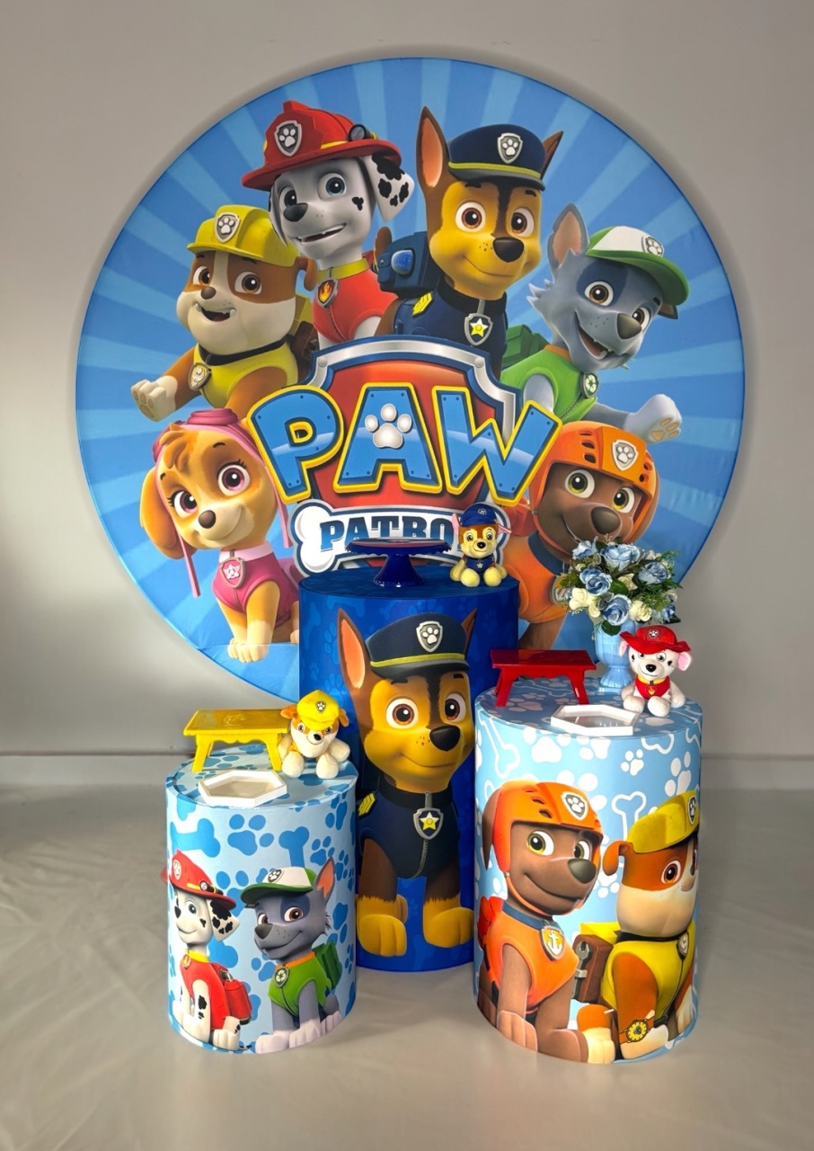 Kit Bronze -Patrulha Canina Azul - DLUARTS DECORAÇÕES E EVENTOS