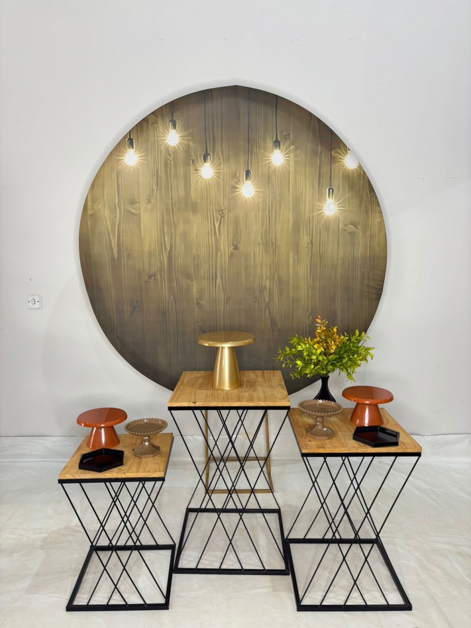 Kit Bronze 2- Rústico Com Lâmpadas  - DLUARTS DECORAÇÕES E EVENTOS