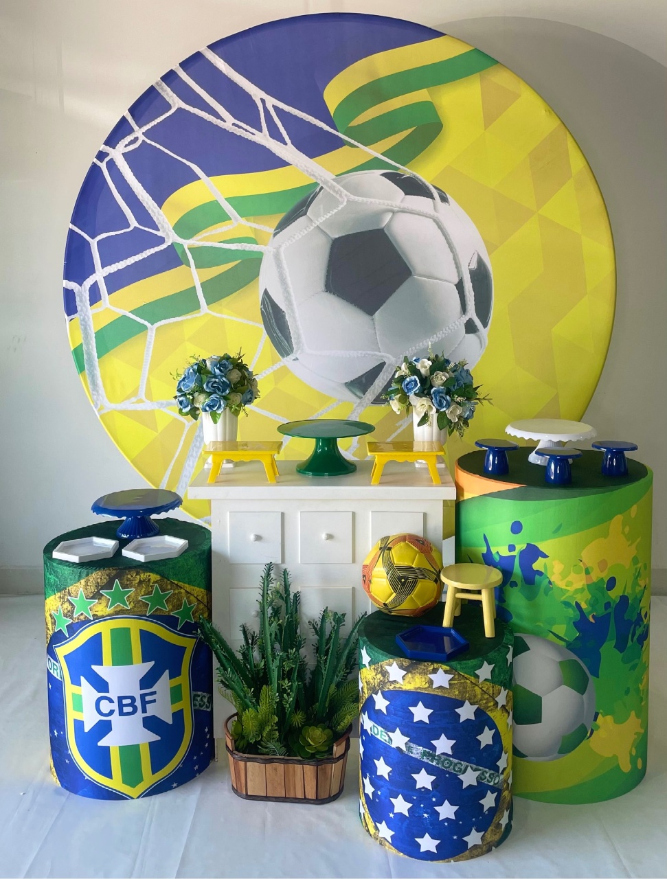 Kit Prata - Futebol Brasil  - DLUARTS DECORAÇÕES E EVENTOS