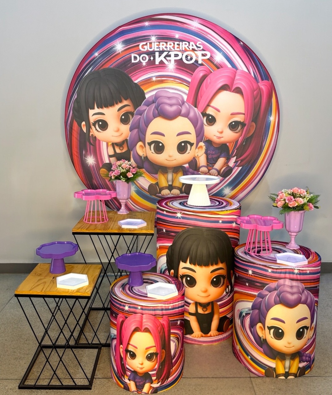 Kit Prata - Guerreiras Do K-Pop  - DLUARTS DECORAÇÕES E EVENTOS