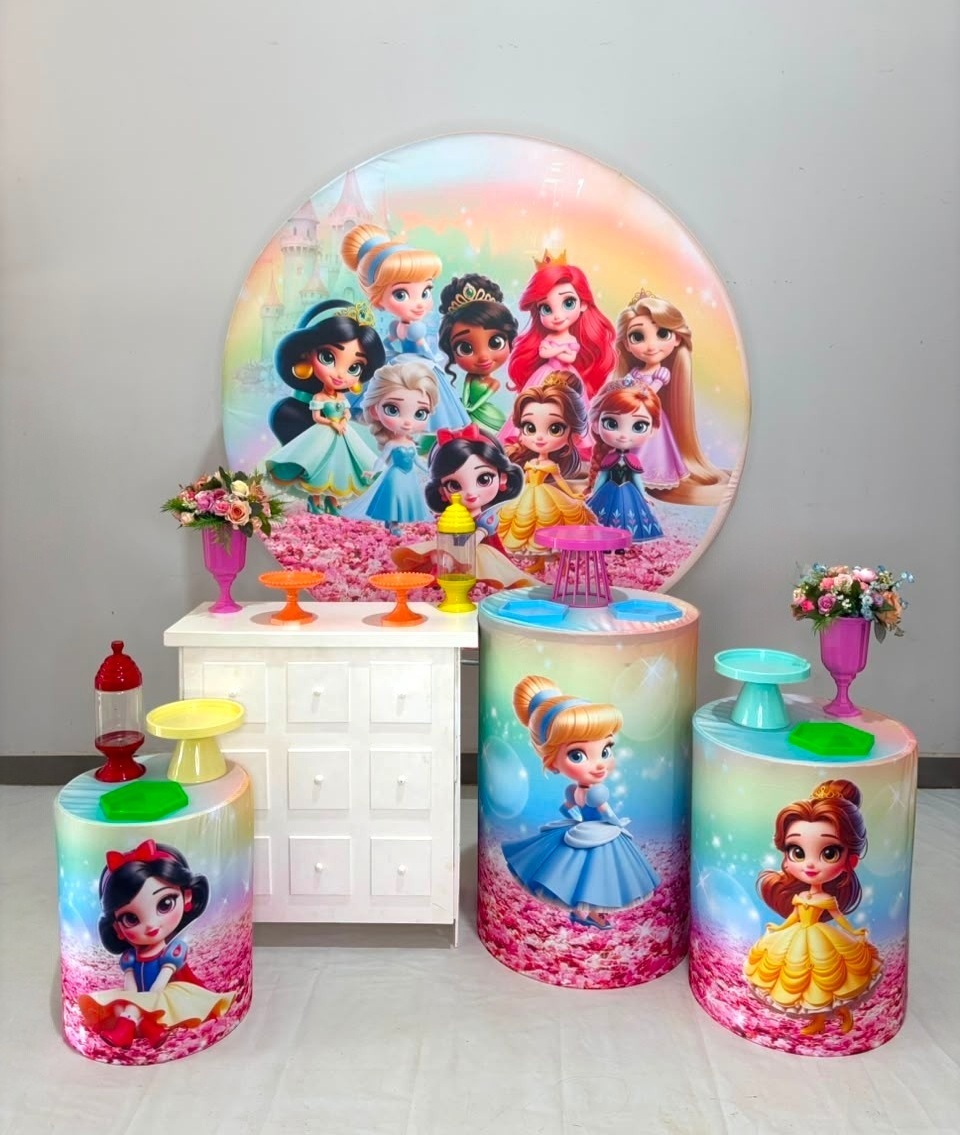 Kit Prata - Princesas Baby - DLUARTS DECORAÇÕES E EVENTOS