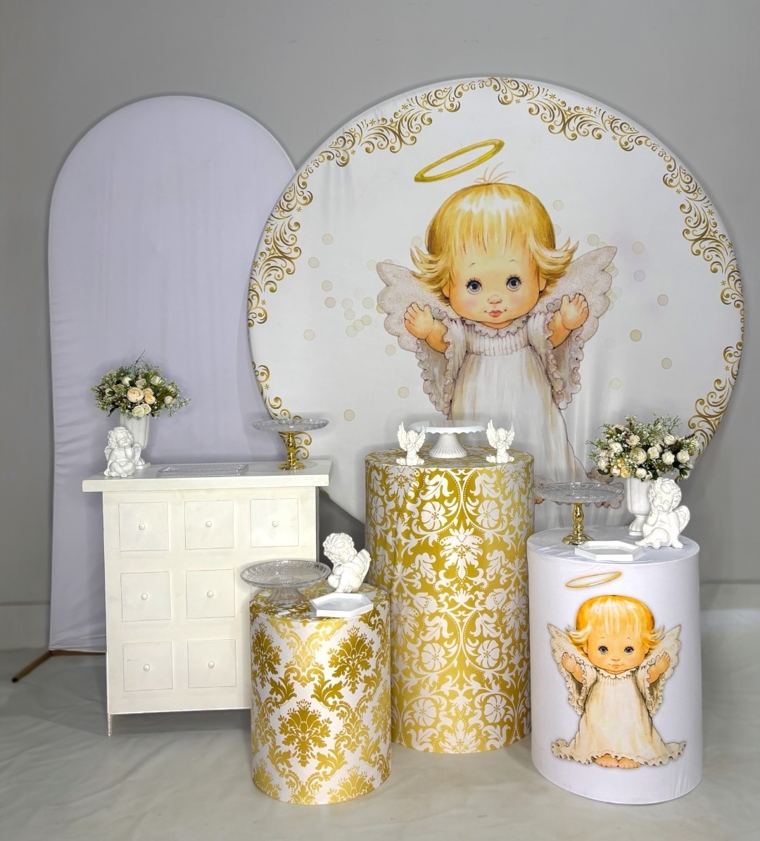 Kit Ouro  - Batizado Menina - DLUARTS DECORAÇÕES E EVENTOS