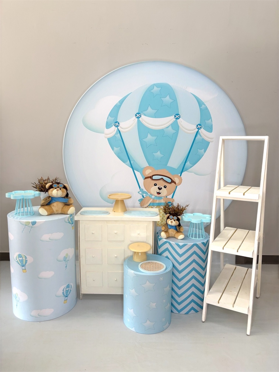 Kit Prata - Ursinho Baloeiro - DLUARTS DECORAÇÕES E EVENTOS